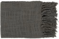 Surya Tilda Charcoal 59"x51" Throw Blanket