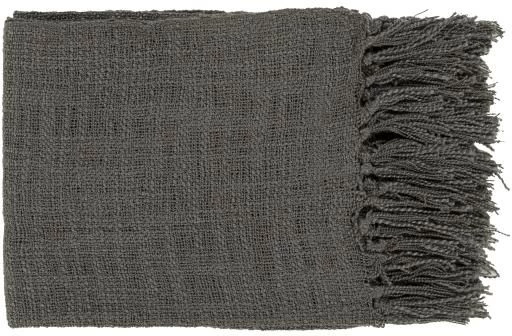 Surya Tilda Charcoal 59"x51" Throw Blanket