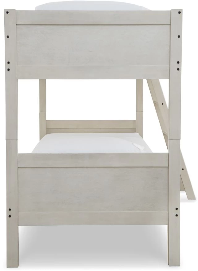 Signature Design By Ashley® Robbinsdale Antique White Twin/Twin Bunk Bed With Ladder - Image 4