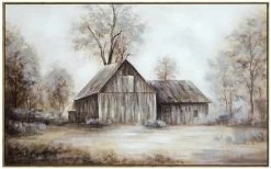 Crestview Collection Flatts 1 Brown/Light Gray Wall Art