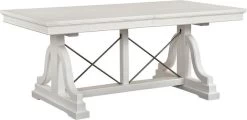Magnussen Home® Heron Cove Chalk White Dining Trestle Table