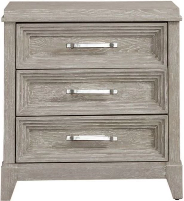 Liberty Belmar Washed Taupe/Silver Champagne Nightstand - Image 2