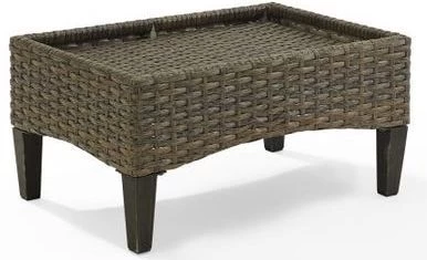 Crosley Furniture® Rockport Wicker Outdoor Ottoman - Image 3