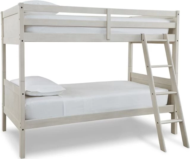 Signature Design By Ashley® Robbinsdale Antique White Twin/Twin Bunk Bed With Ladder