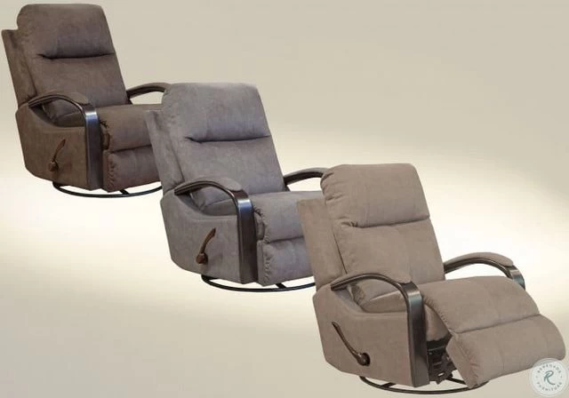 IAmerica Murray Graphite Swivel Glider Recliner - Image 2