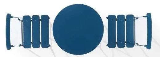 Crosley Furniture® Karlee 3-Piece Navy Indoor/Outdoor Metal Bistro Set - Image 3