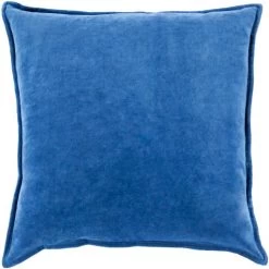 Surya Cotton Velvet Dark Blue 22"x22" Pillow Shell