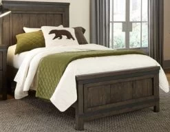 Liberty Thornwood Hills Rock Beaten Gray Twin Storage Panel Youth Bed