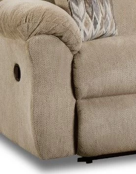 HomeStretch Light Brown Reclining Loveseat - Image 2