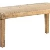 Crestview Collection Bengal Manor Mango Wood Burlap Bench