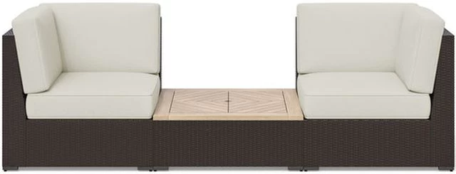 Homestyles® Palm Springs 3-Piece Brown Outdoor Chair Pair And Coffee Table