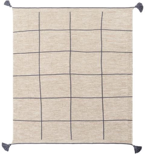 Surya Fleck Denim/Camel 50"x60" Throw Blanket - Image 2