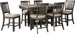 Signature Design By Ashley® Tyler Creek 7-Piece Black And Gray Rectangular Dining Room Counter Table P20949262