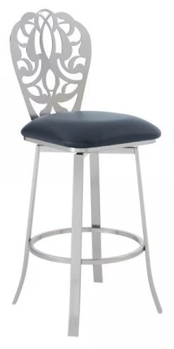 Armen Living Cherie Gray 26" Counter Stool