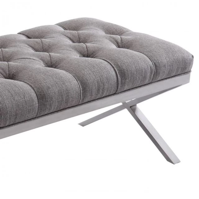 Armen Living Milo Gray Bench - Image 4