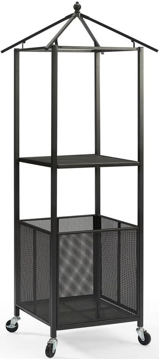 Crosley FurnitureĀ® Grady Matte Black/Gray Outdoor Towel Valet - Image 3