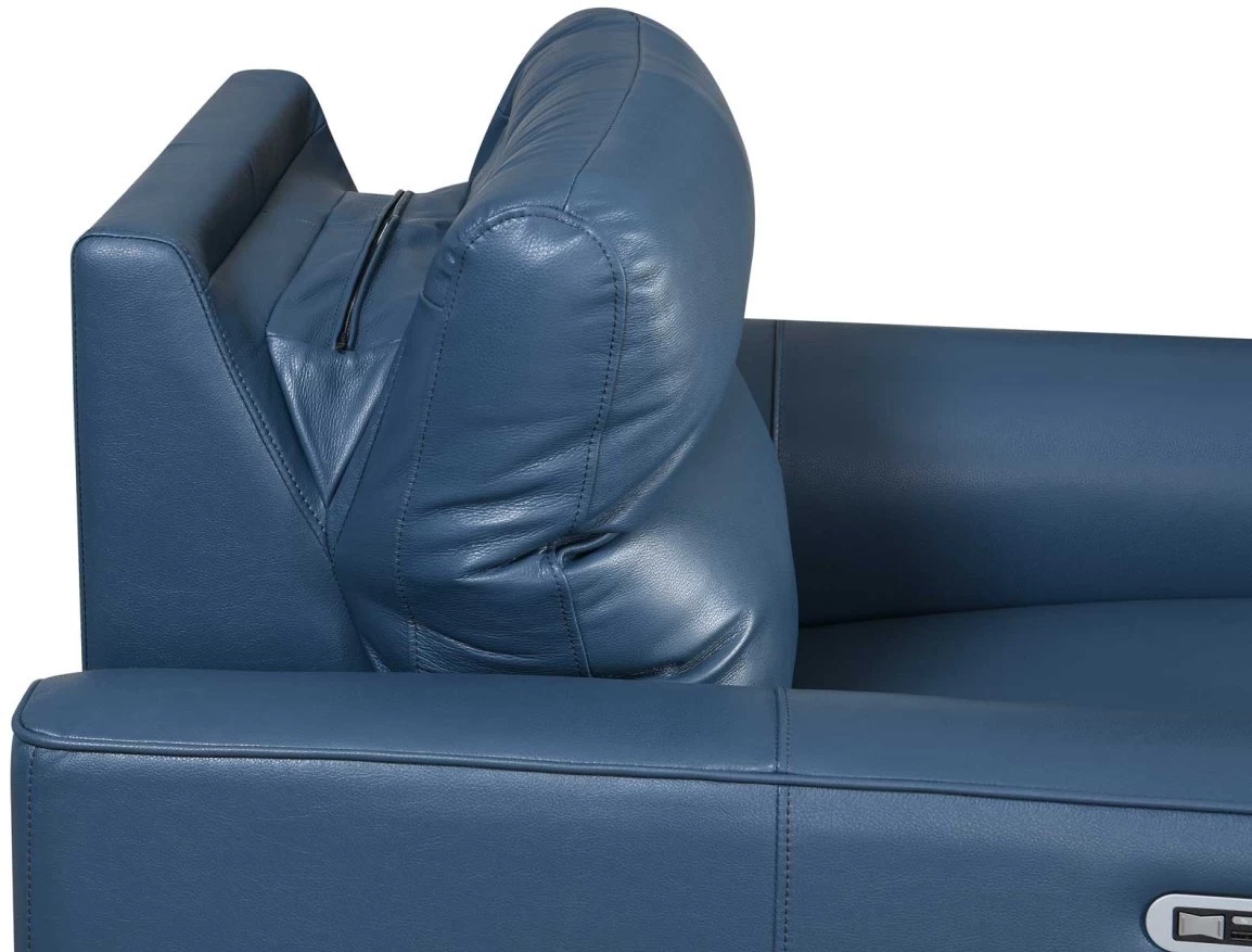 Steve Silver Co. Sansa Ocean Blue Dual-Power Reclining Sofa - Image 5