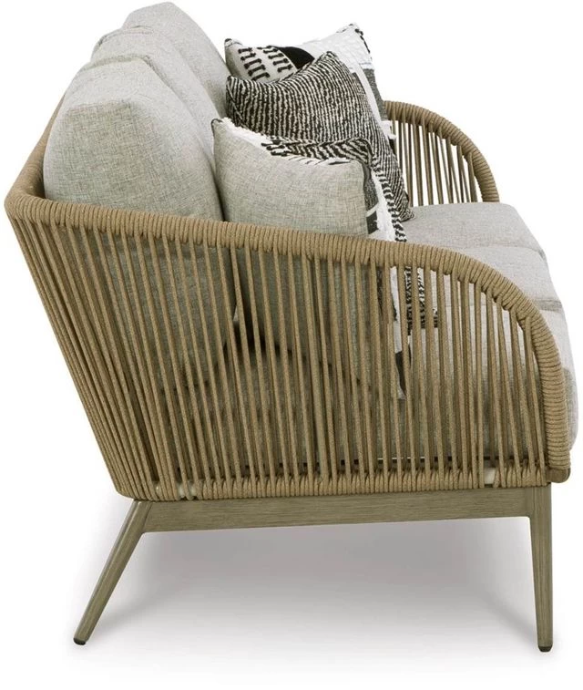 Signature Design By Ashley® Swiss Valley Beige Outdoor Sofa With Cushion - Image 3