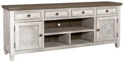Liberty Heartland Antique White 76" Tile TV Console