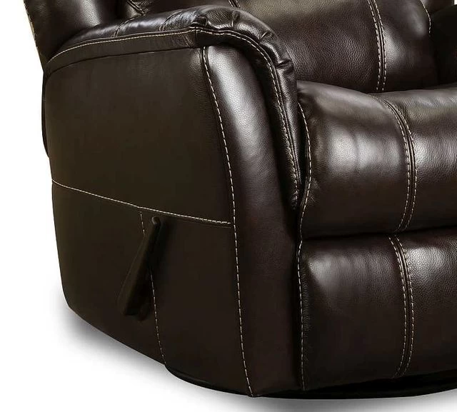 HomeStretch Mercury Walnut Swivel Glider Recliner - Image 2