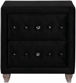 Coaster® Deanna Black Upholstered Nightstand