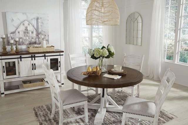 Signature Design By Ashley® Valebeck Brown/White Dining Table - Image 4