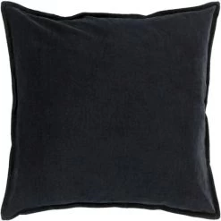 Surya Cotton Velvet Black 18"x18" Pillow Shell