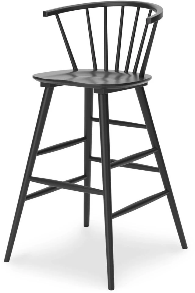 Signature Design By Ashley® Otaska 2-Piece Black Bar Height Stool - Set Of 2 - Image 4