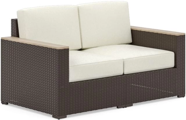 Homestyles® Palm Springs 4-Piece Brown Outdoor Loveseat Set - Image 2