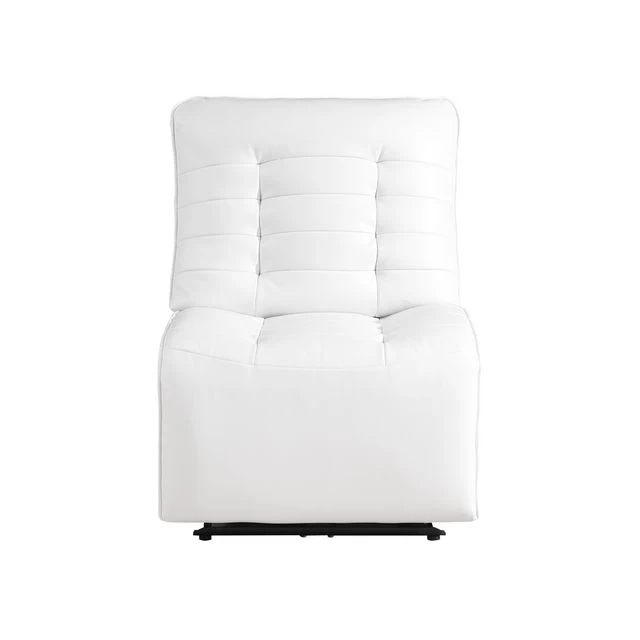 Global Furniture White Power Armless Recliner