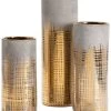 Crestview Collection Beacon 3-Piece Glazed Cylinder Vases Set