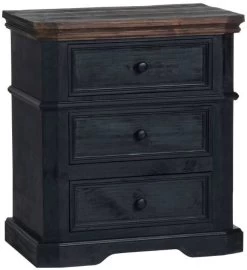 Crestview Collection Black Nightstand