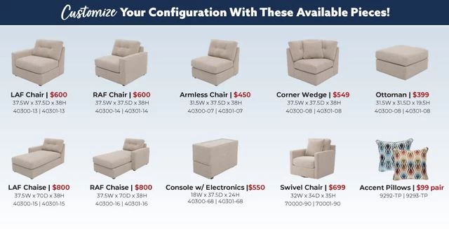 Drew & Jonathan Home ModularOne New Horizon Beige 4pc Modular Sectional - Image 2