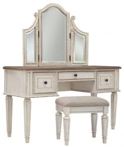 Signature Design By Ashley® Realyn Vanity/Mirror/Stool Set