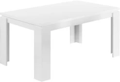 Monarch Specialties Dining Table, 60" Rectangular, Kitchen, Dining Room, Laminate, White, Contemporary, Modern