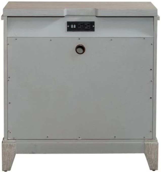 Liberty Belmar Washed Taupe/Silver Champagne Nightstand - Image 4