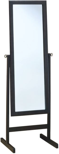 Monarch Specialties Mirror, Full Length, Standing, Floor, 60" Rectangular, Dressing, Bedroom, Wood, Brown, Contemporary, Modern