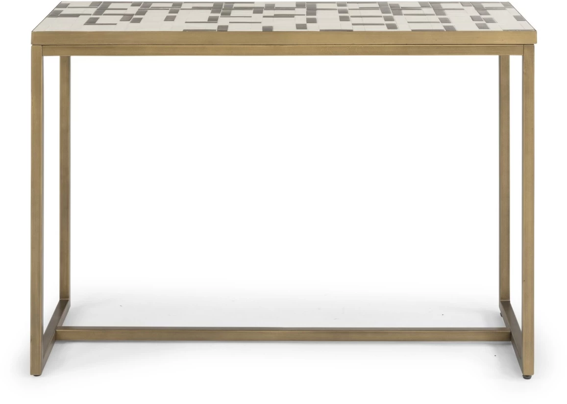 Homestyles® Geometric II Other Brass Console Table - Image 5