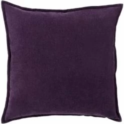 Surya Cotton Velvet Dark Purple 18"x18" Pillow Shell