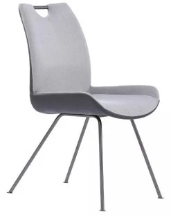 Armen Living Coronado 2-Piece Pewter Dining Chairs