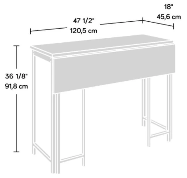 Sauder® North Avenue® Sindoori Mango® Modern Drop Leaf Table - Image 4