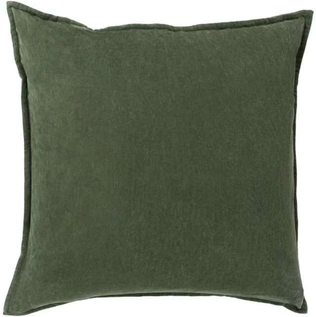 Surya Cotton Velvet Dark Green 18"x18" Pillow Shell