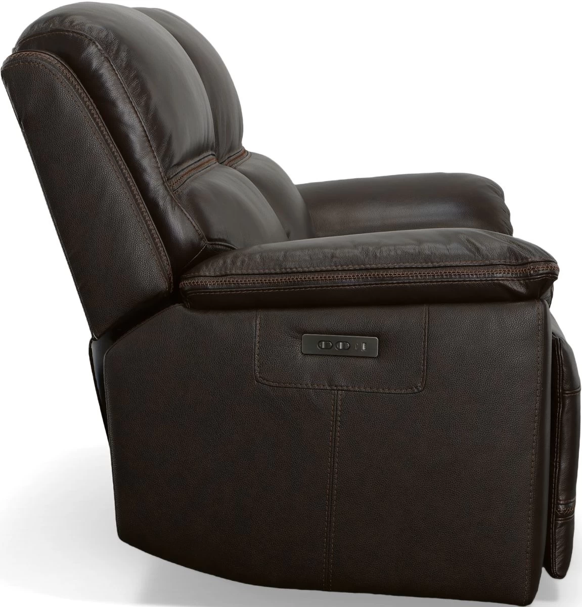 Flexsteel® Jackson Dark Brown Power Reclining Loveseat With Power Headrests - Image 5