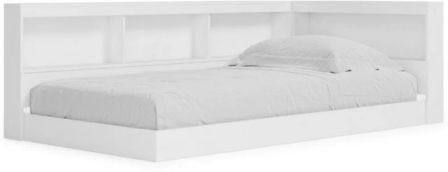 Signature Design By Ashley® Piperton Matte White Twin Bookcase Storage Bed