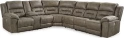Signature Design By Ashley® Ravenel 4-Piece Fossil Power Reclining Sectional With Console