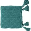 Surya India Teal 50"x60" Throw Blanket