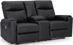 Signature Design By Ashley® Axtellton Carbon Power Reclining Loveseat With Console