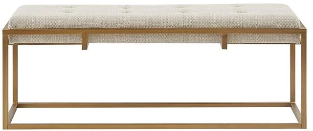 Olliix By Madison Park Greenwich Brown/Antique Bronze Accent Bench