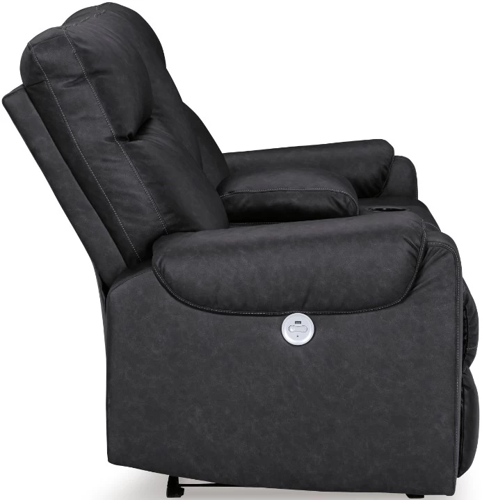 Signature Design By Ashley® Axtellton Carbon Power Reclining Loveseat With Console - Image 5