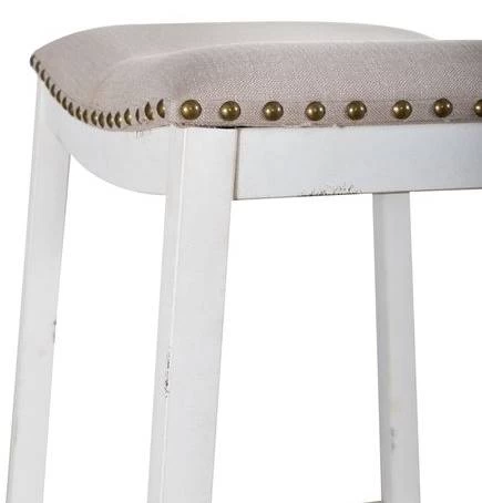 Liberty Furniture Vintage Series White Backless Upholstered Bar Stool - Set Of 2 - Image 5